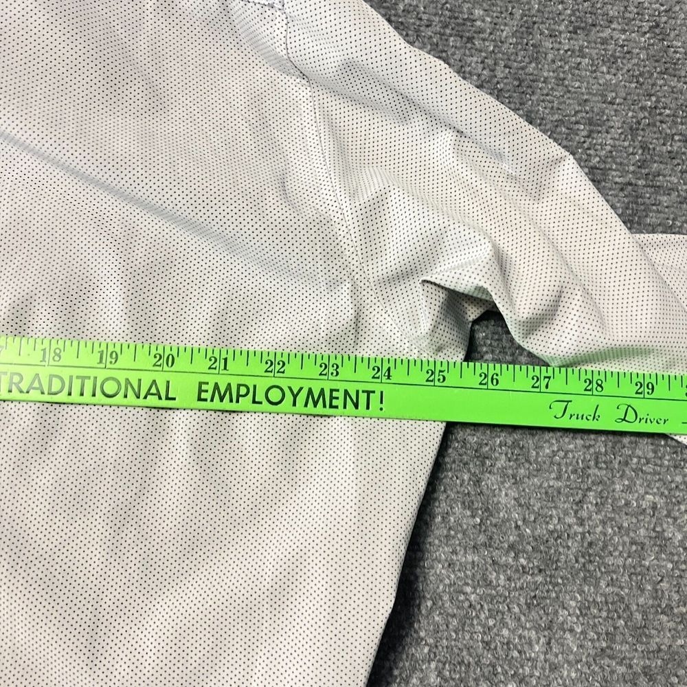 Construct Shirt Mens Extra Large White Button Up Sheer Stretch Long Sleeve‎ EUC - Picture 5 of 6